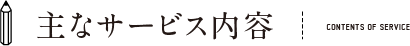 主なサービス内容